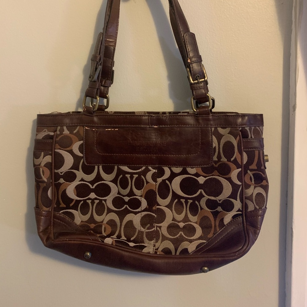 Brown Leather Coach Purse